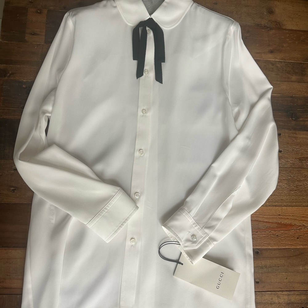 Gucci White Women’s Shirt silk crepe